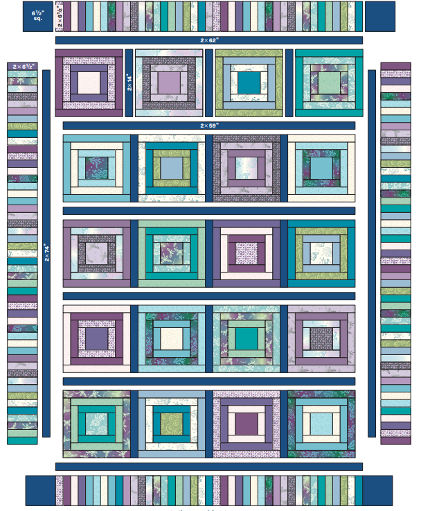 Seaside Steps Quilt Pattern Diagram