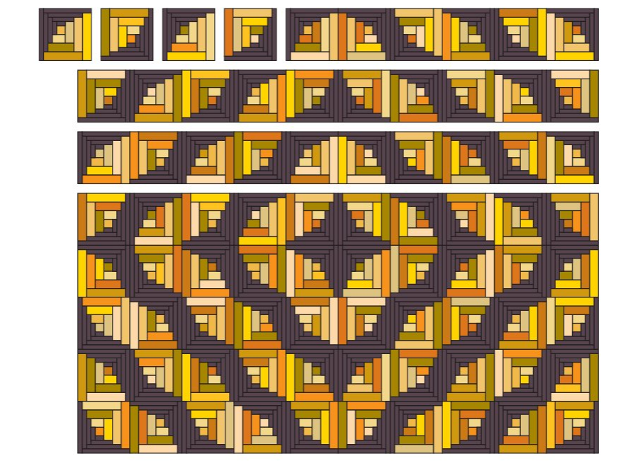 Curved Long Cabin Quilt Pattern