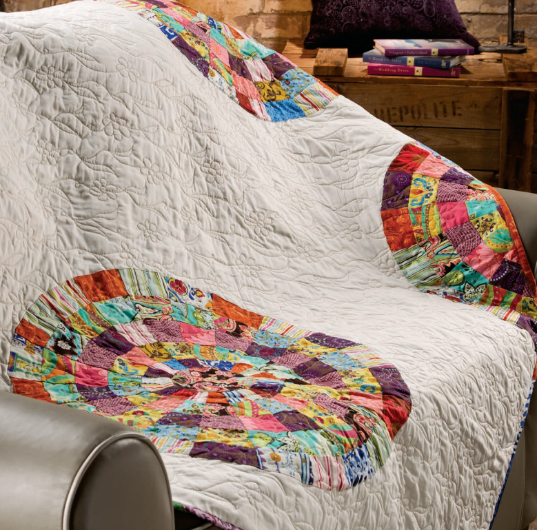 Scattered Dresdens Lap Quilt