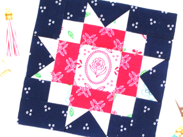 Maple Star Quilt Block Free Pattern