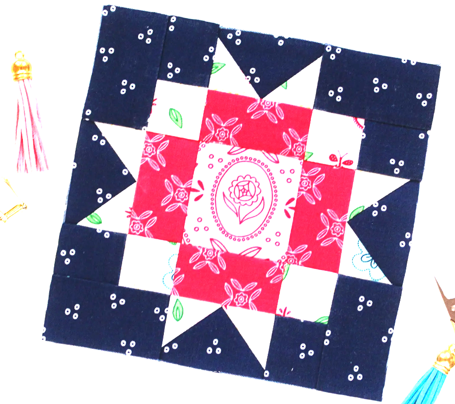 Maple Star Quilt Block Free Pattern