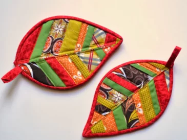 Quilted Leaf Potholder Tutorial