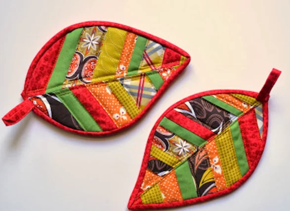 Quilted Leaf Potholder Tutorial