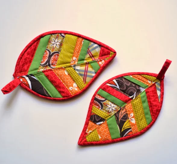 Quilted Leaf Potholder Tutorial