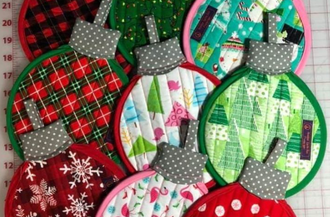 Stripey Christmas Ornament Free Pattern